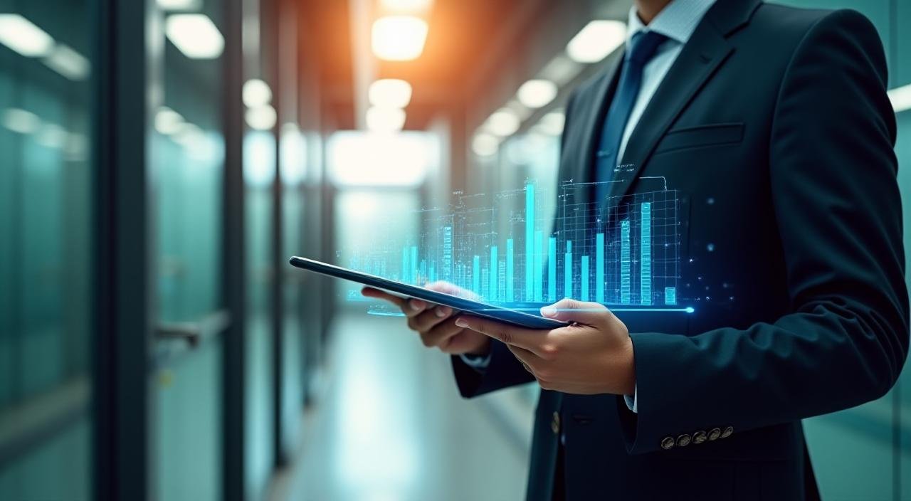 Modern digital technology integration in an Indian business setting